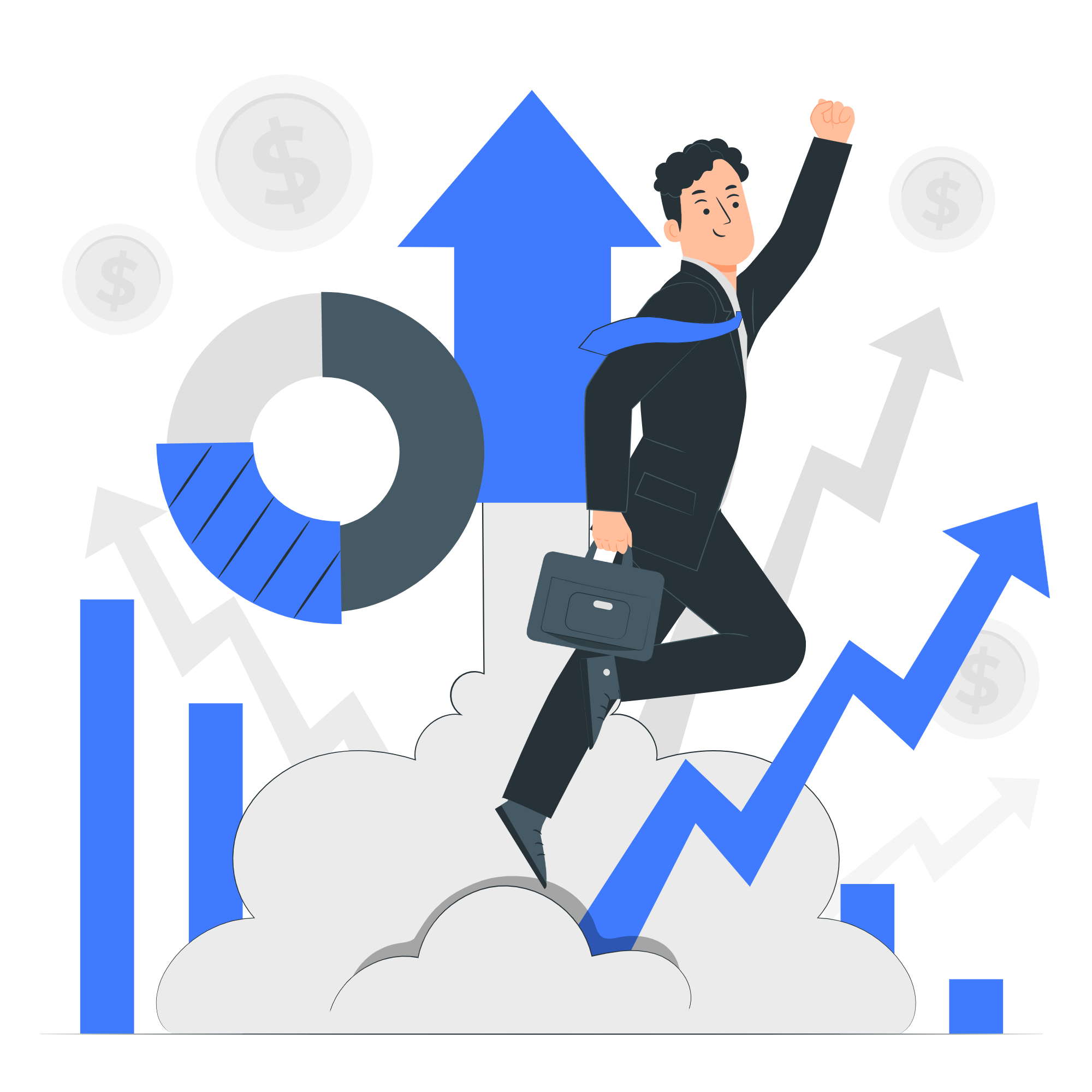 Illustration representing business growth and development