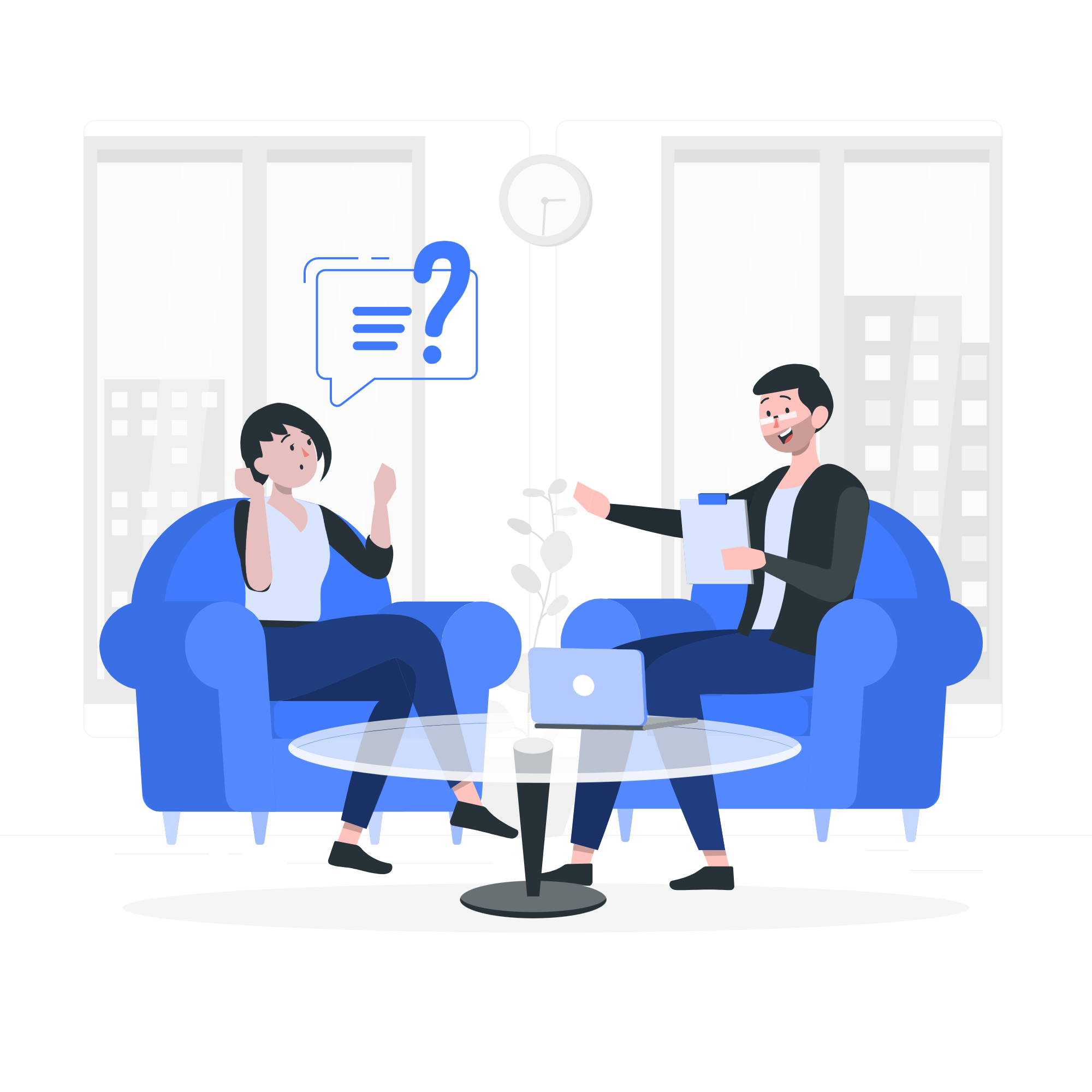 Customer support and consultation illustration