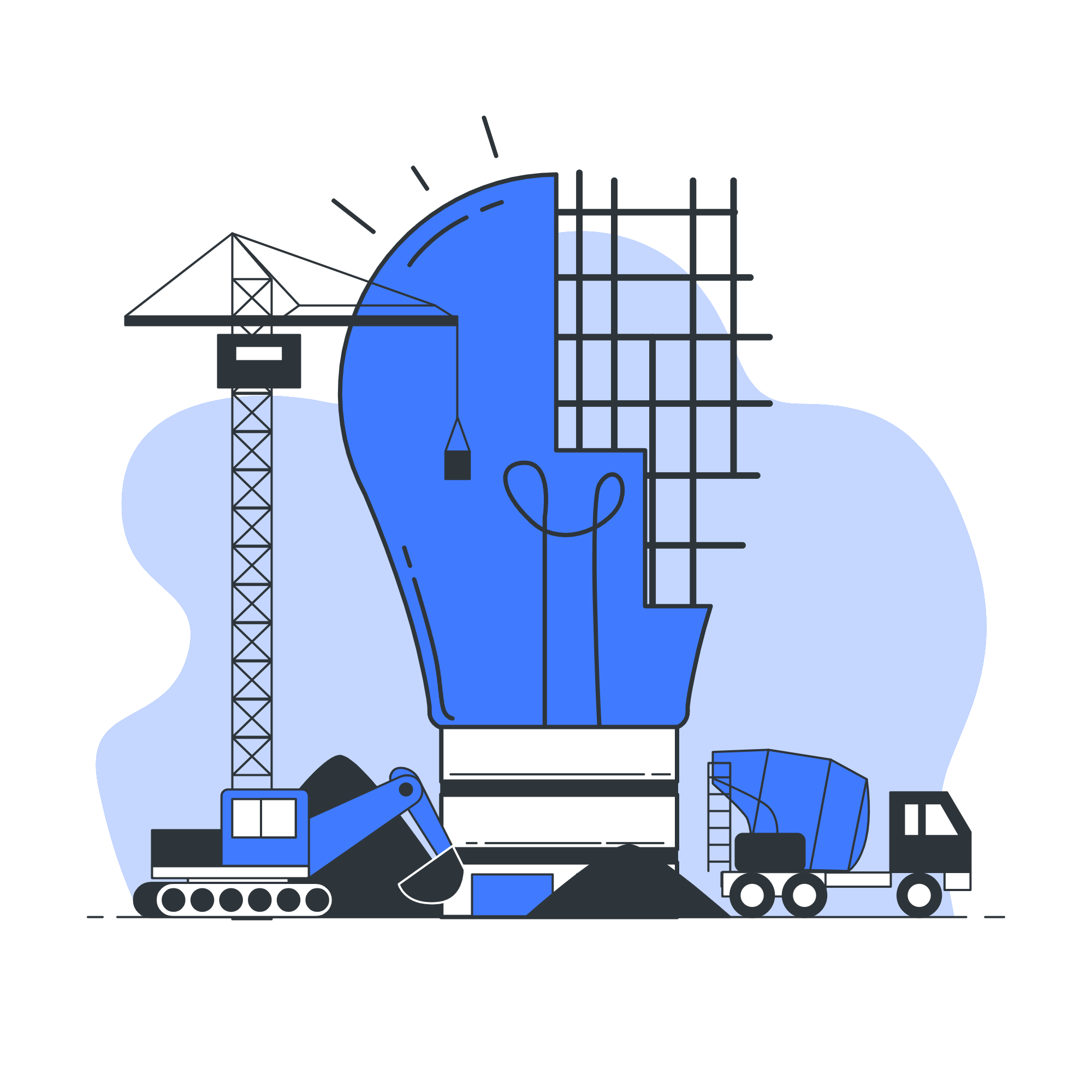 Illustration representing ideas, creativity and leadership
