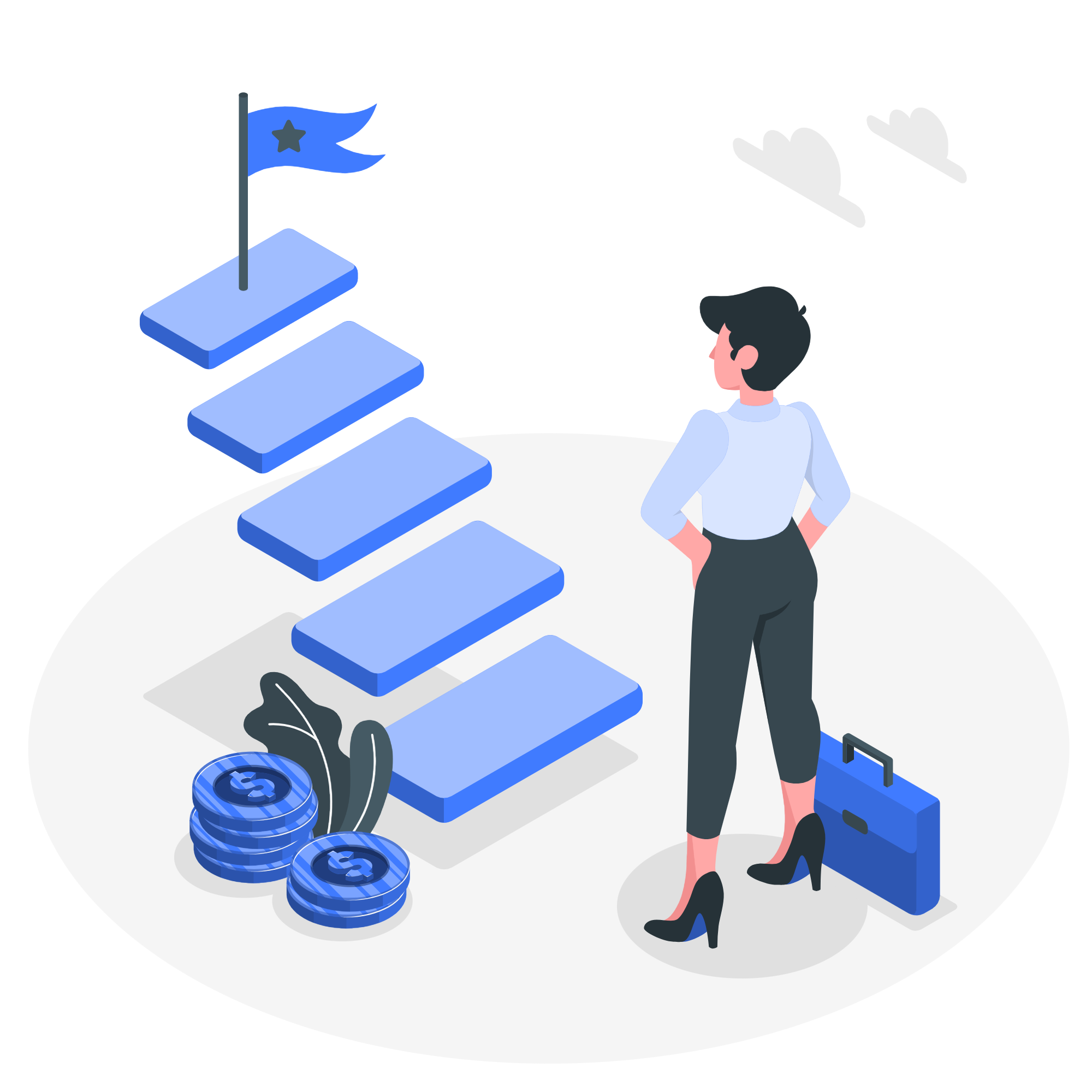 Illustration representing goals and achievement